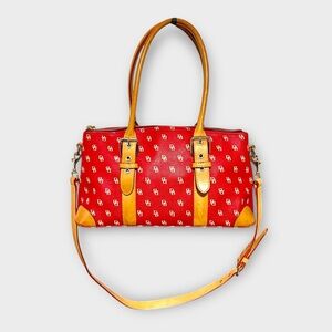 Dooney & Bourke Red and Tan Satchel
